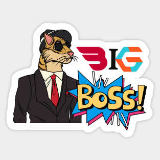 BIG TIGER BOSS POP ART STYLE DESIGN Sticker